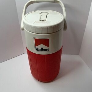Vintage‎ Coleman Marlboro Cooler Red White Beverage Jug Water Dispenser